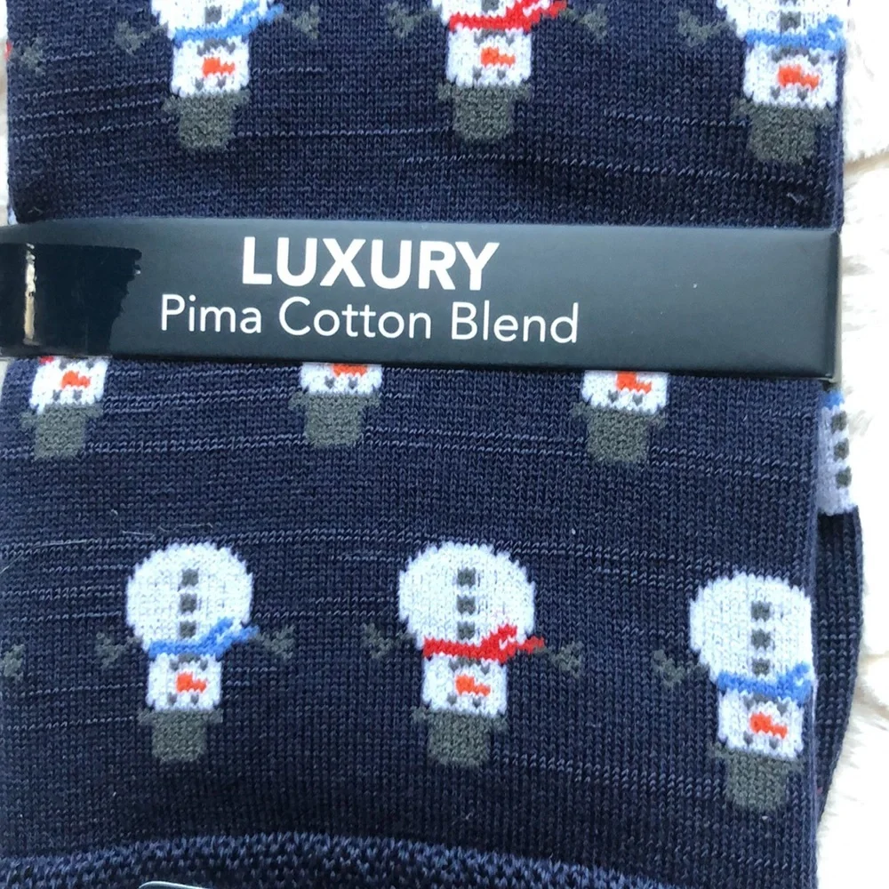 Tailorbyrd Men’s Snowman Holiday Dress Socks